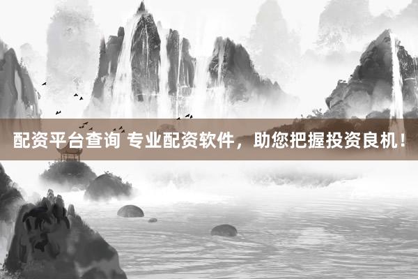 配资平台查询 专业配资软件，助您把握投资良机！