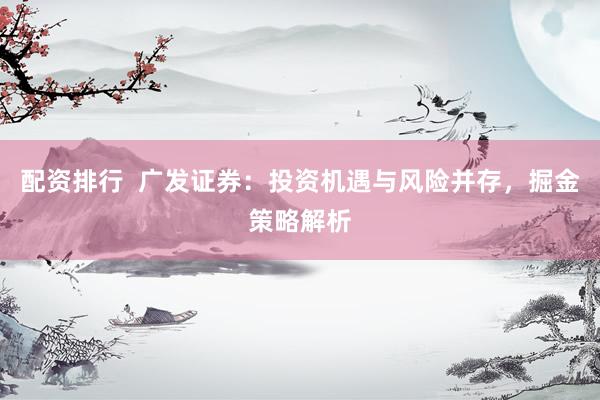 配资排行  广发证券：投资机遇与风险并存，掘金策略解析