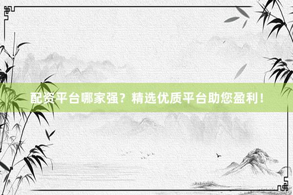 配资平台哪家强？精选优质平台助您盈利！