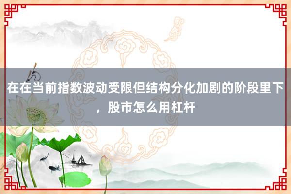 在在当前指数波动受限但结构分化加剧的阶段里下，股市怎么用杠杆